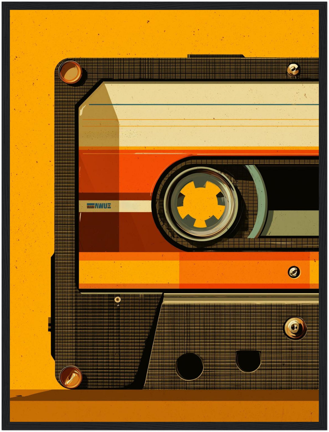 Halbe Audiokassette Poster Retro – mattes Kunstdruck-Papier – Ansicht 5