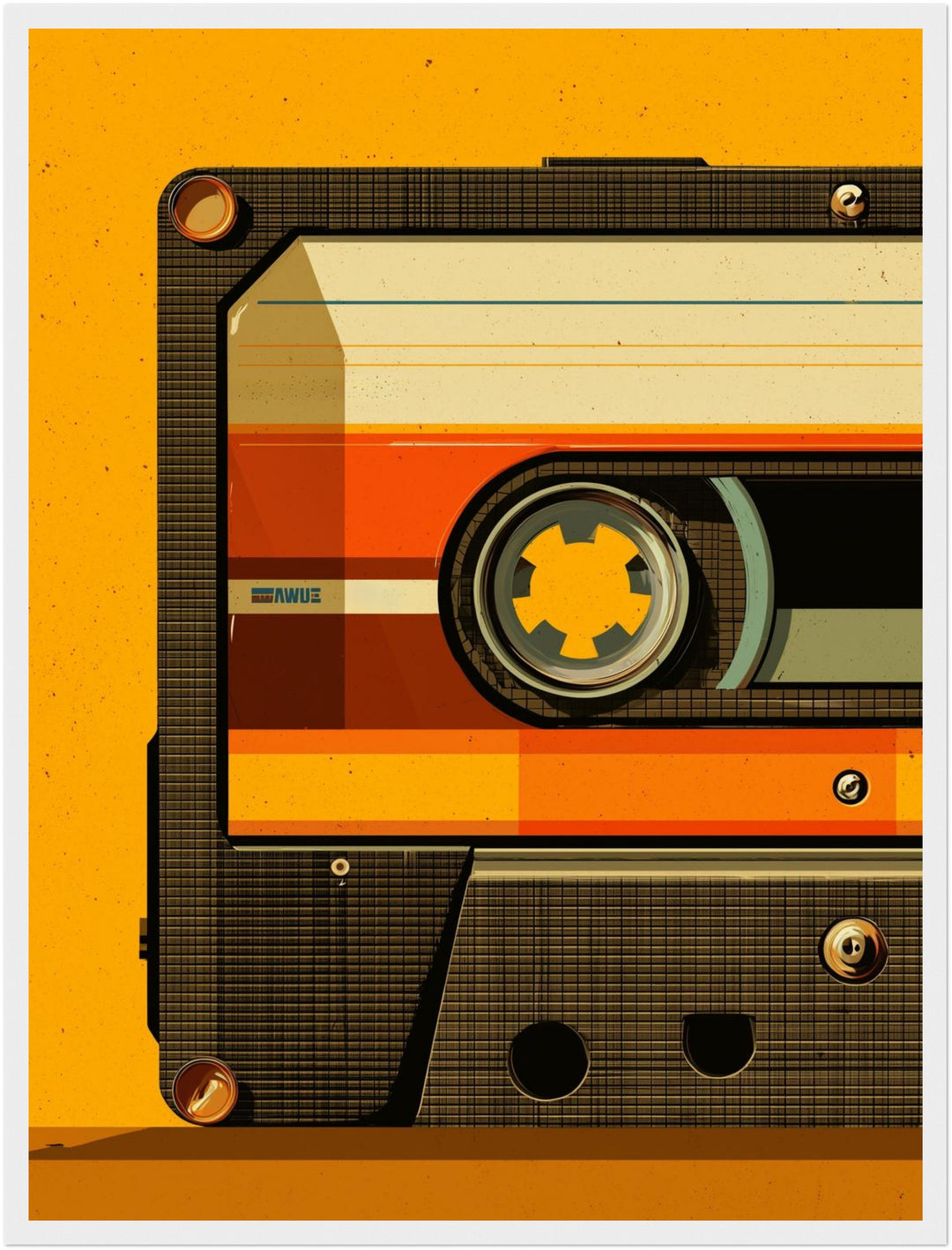 Halbe Audiokassette Poster Retro – mattes Kunstdruck-Papier – Ansicht 6