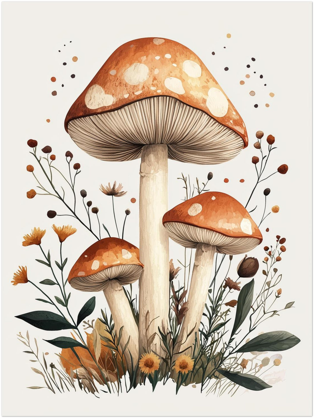 Herbstzauber im Wald Retro – Wandkunst