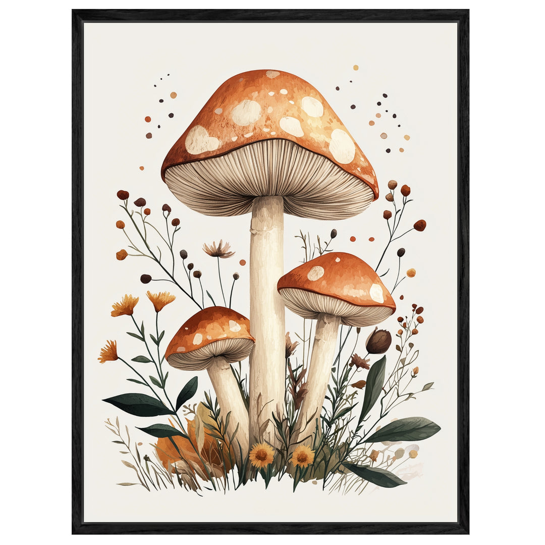 Herbstzauber im Wald Leinwand Retro – Leinwand auf Holzrahmen – Ansicht 4
