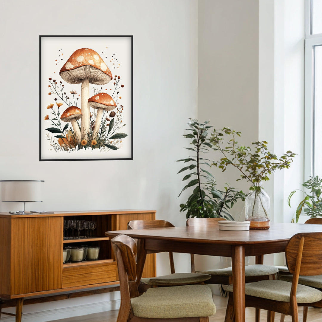 Herbstzauber im Wald Poster Retro – mattes Kunstdruck-Papier – Ansicht 2