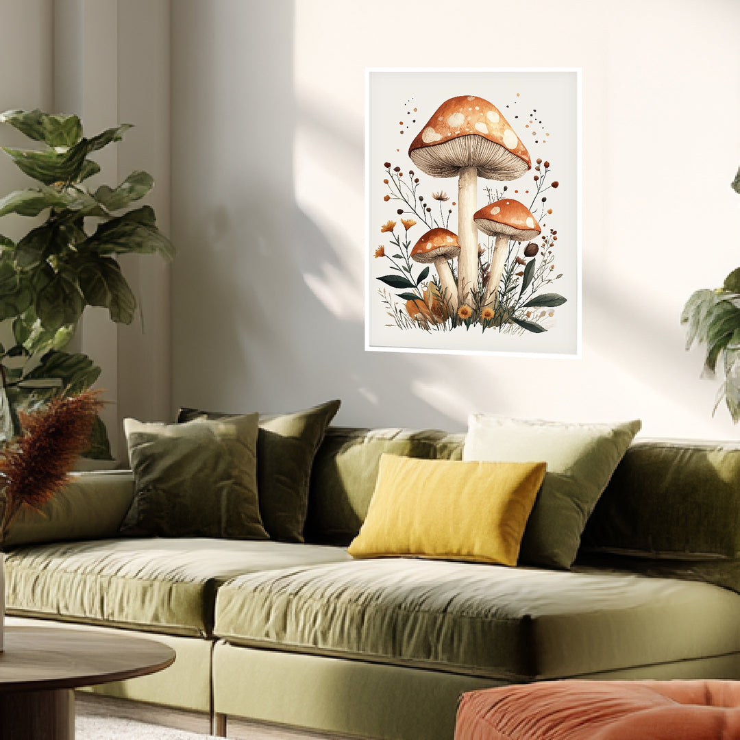 Herbstzauber im Wald Poster Retro – mattes Kunstdruck-Papier – Ansicht 4