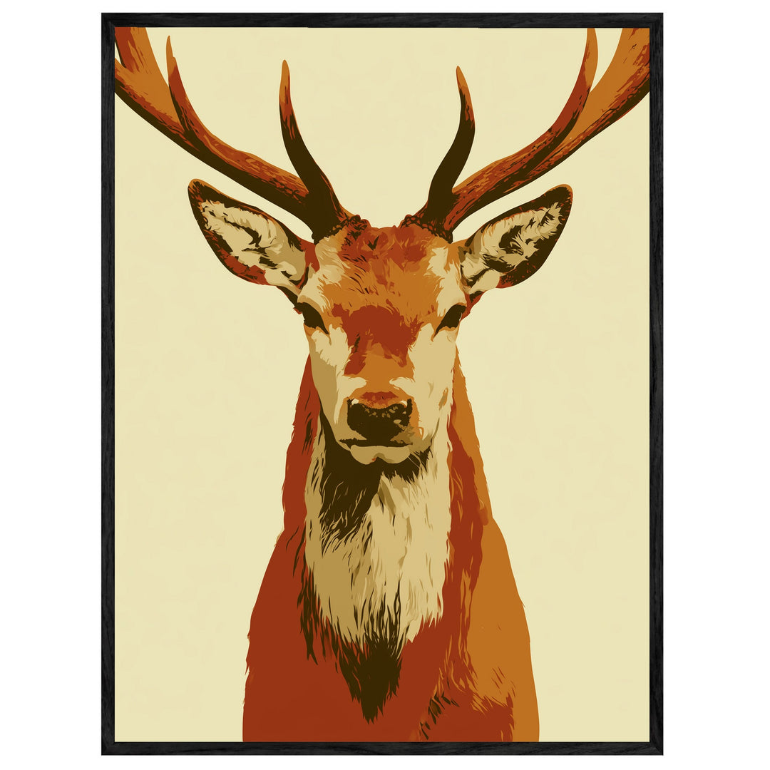 Hirsch im Retro-Stil Leinwand
