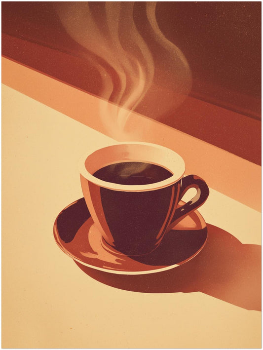 Kaffeetasse mit Dampf Poster