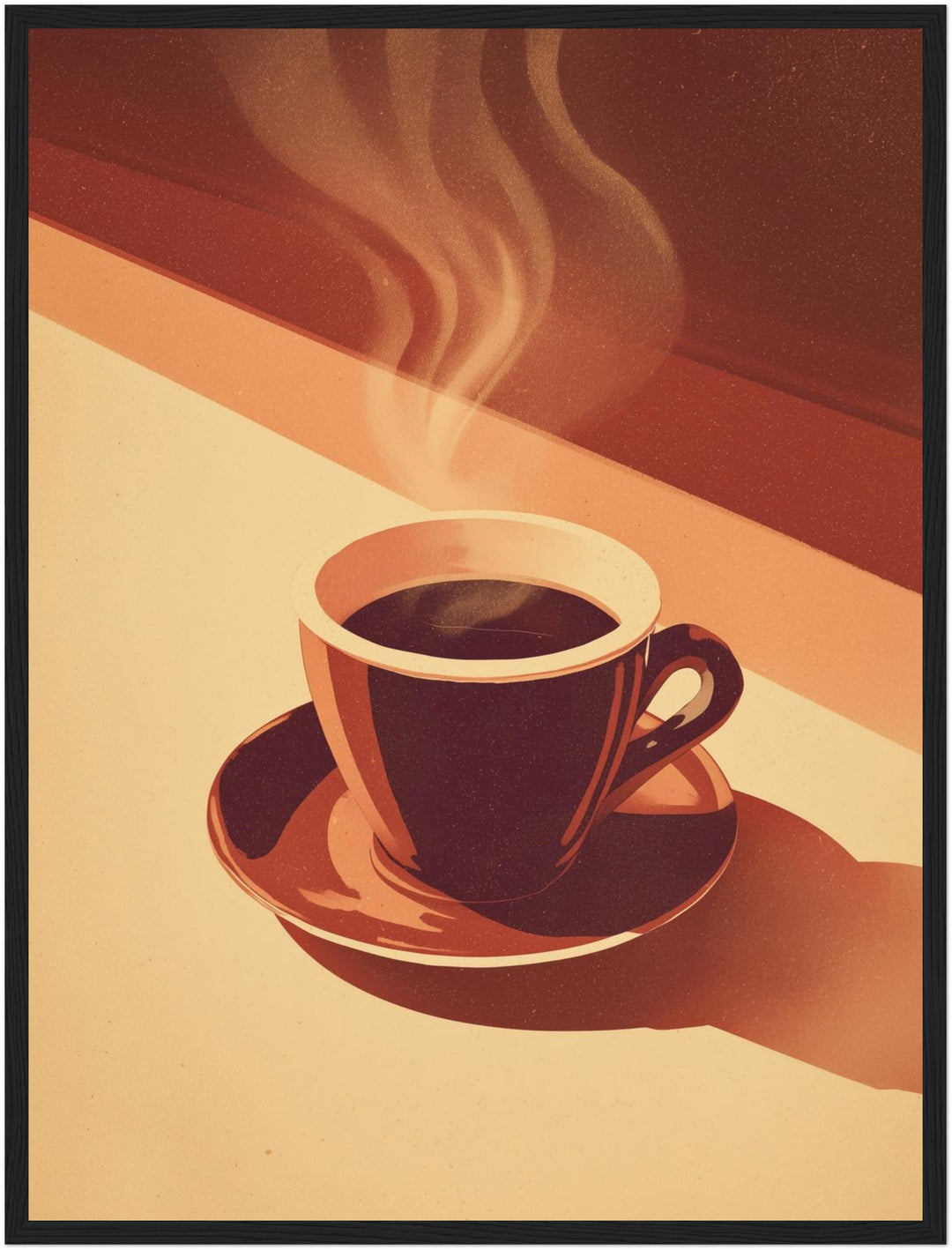 Kaffeetasse mit Dampf Poster abstrakt – mattes Kunstdruck-Papier – Ansicht 5