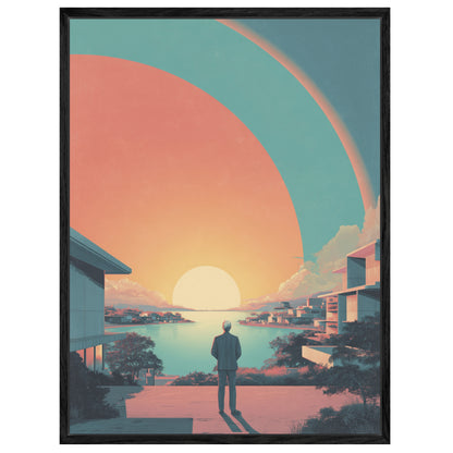 Mann am Wasser Leinwandbild