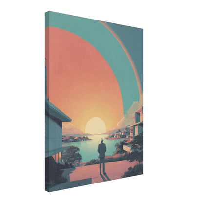 Mann am Wasser Leinwandbild