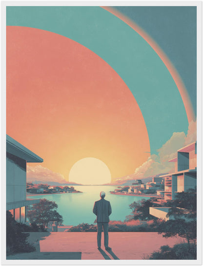 Mann am Wasser Poster