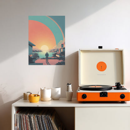 Mann am Wasser Poster