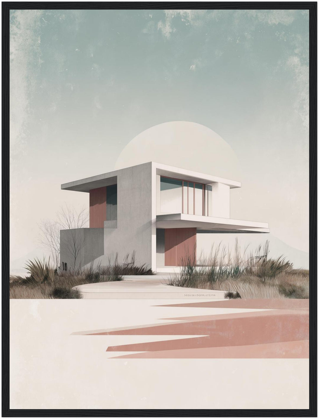 Modernes Haus Poster abstrakt – mattes Kunstdruck-Papier – Ansicht 5