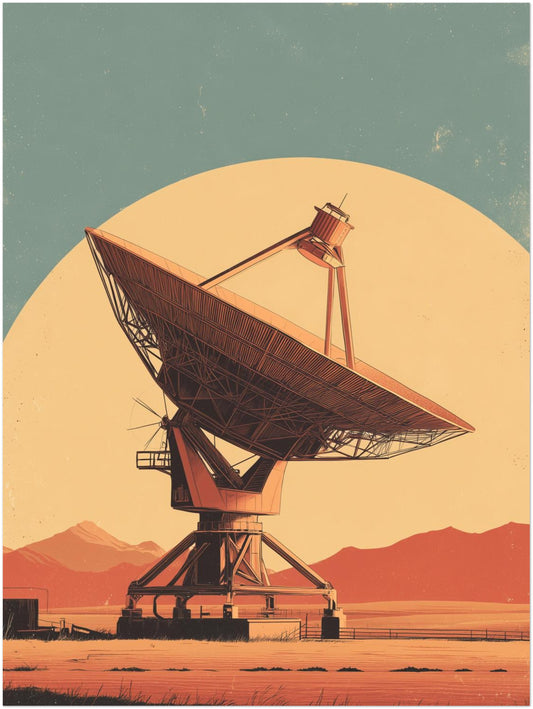 Parabolantenne Wüstenlandschaft Poster