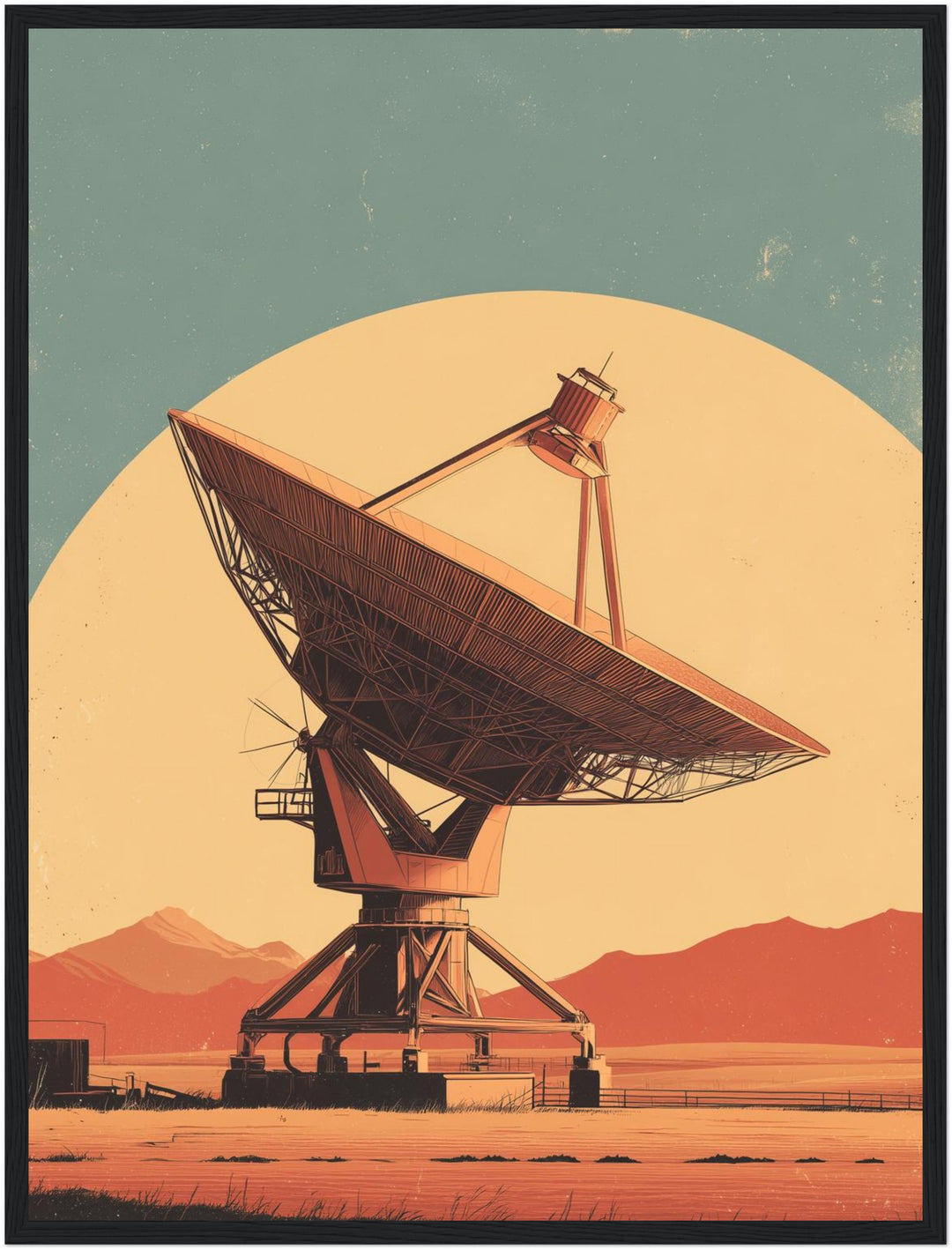 Parabolantenne Wüstenlandschaft Poster abstrakt – mattes Kunstdruck-Papier – Ansicht 5