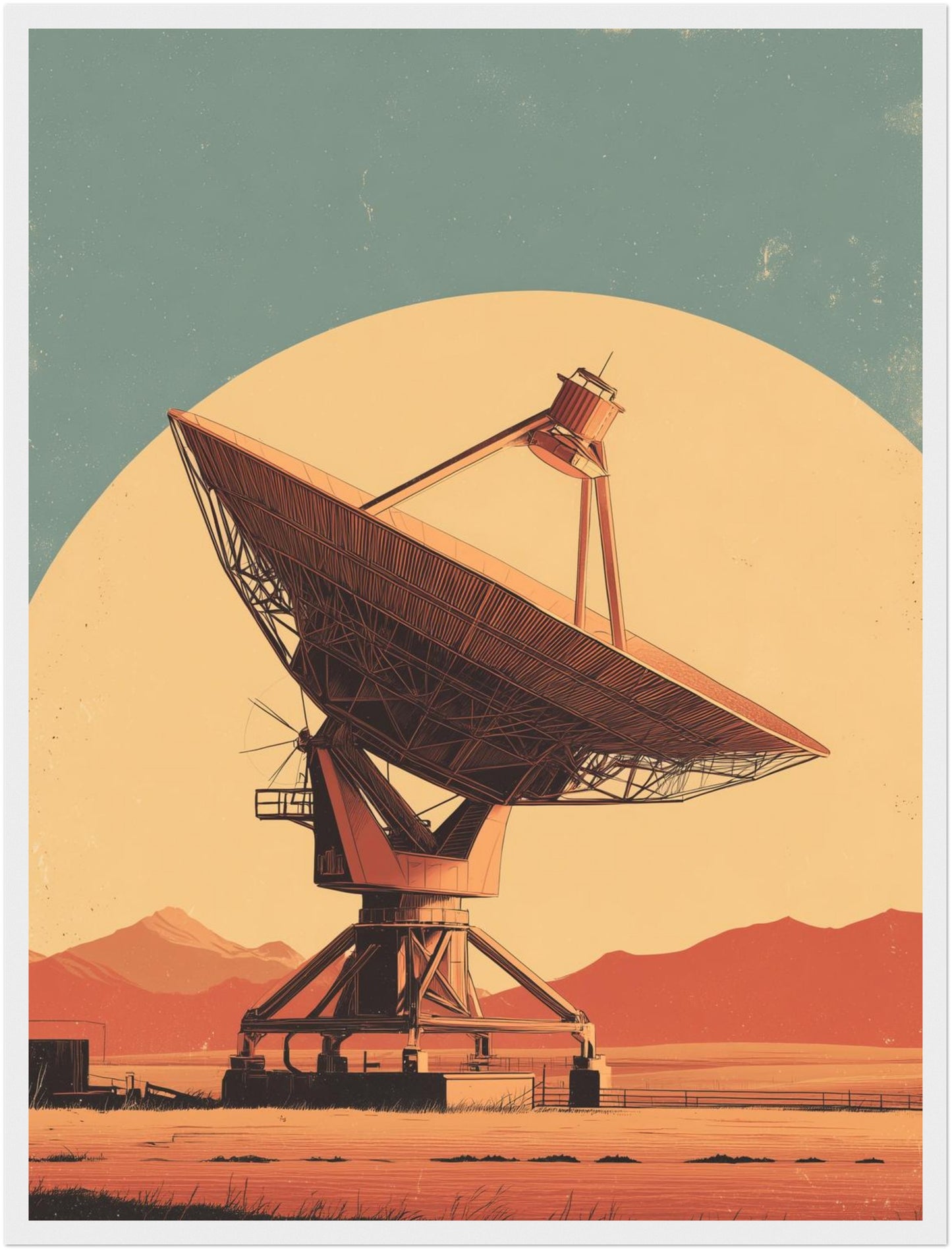 Parabolantenne Wüstenlandschaft Poster