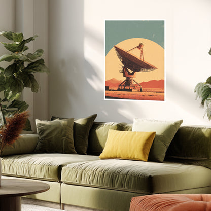 Parabolantenne Wüstenlandschaft Poster