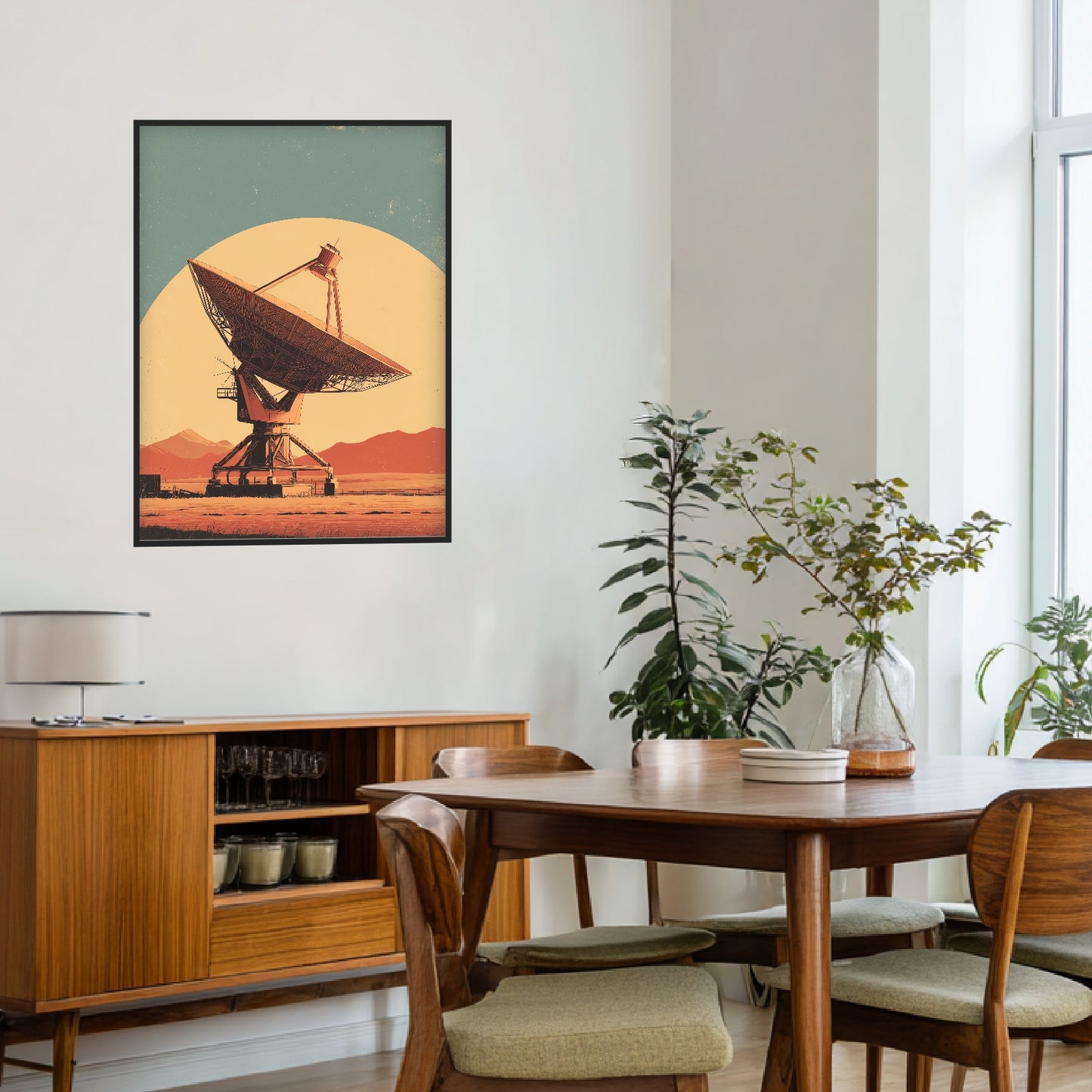 Parabolantenne Wüstenlandschaft Poster