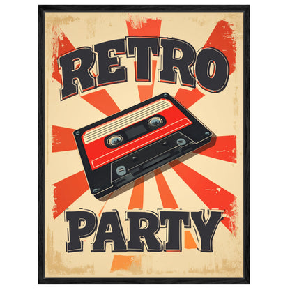 Retro Party Kasette Leinwandbild