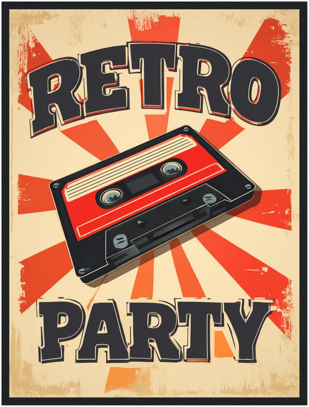 Retro Party Kassette Poster Retro – mattes Kunstdruck-Papier – Ansicht 5