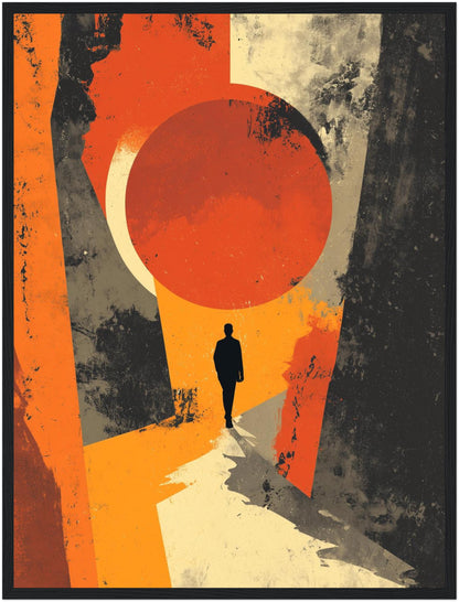 Person im Lichtkreis Poster