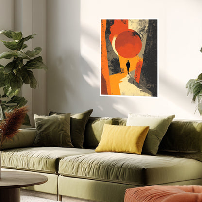 Person im Lichtkreis Poster