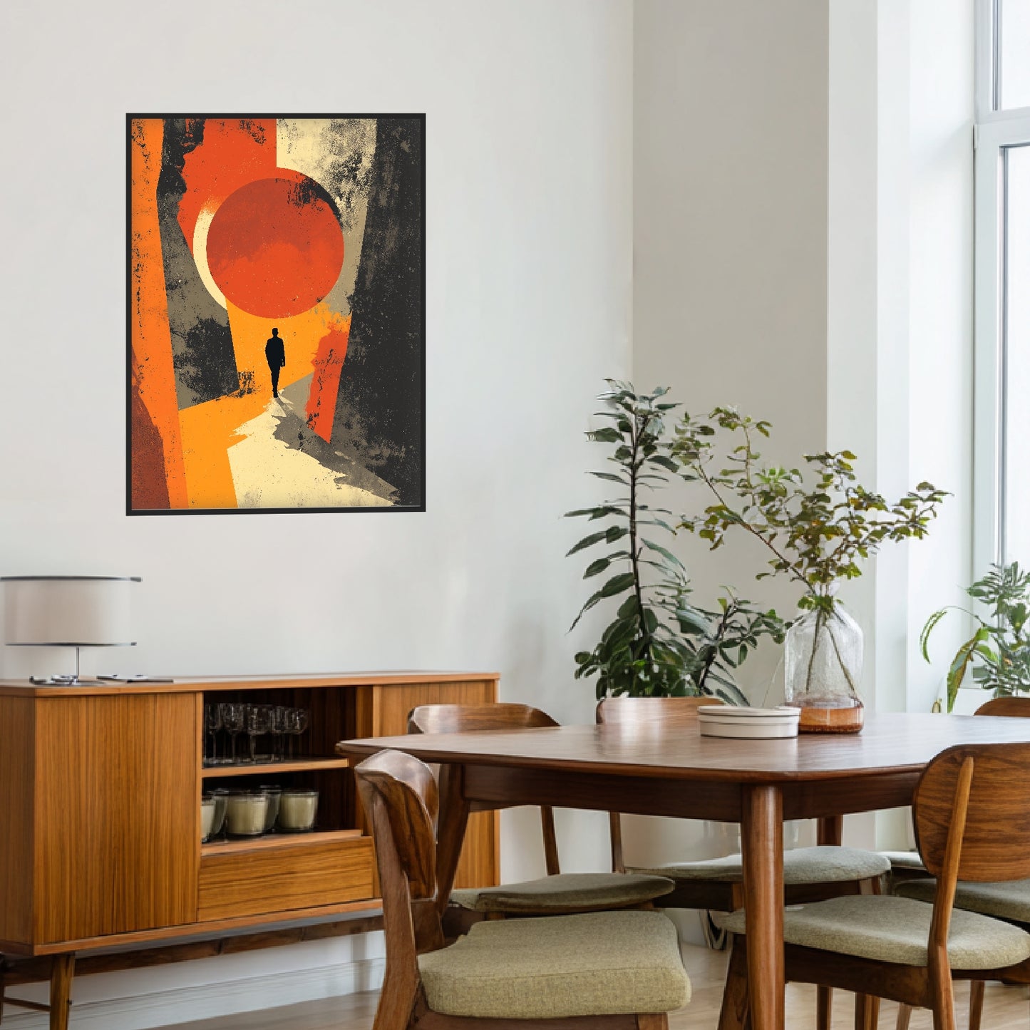 Person im Lichtkreis Poster