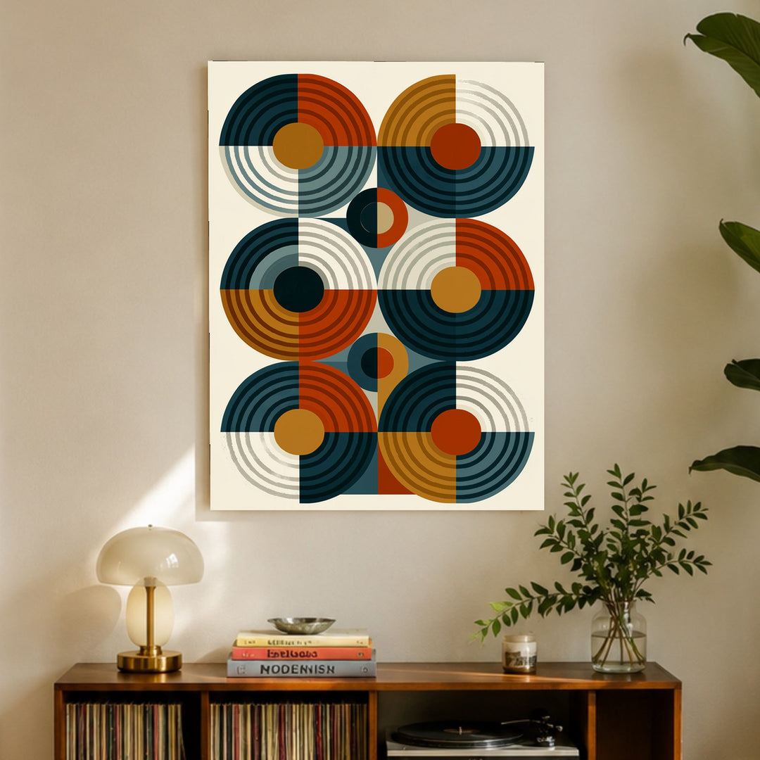 Retro Kreise im Rhythmus Poster – Ohne Rahmen – Produktfoto