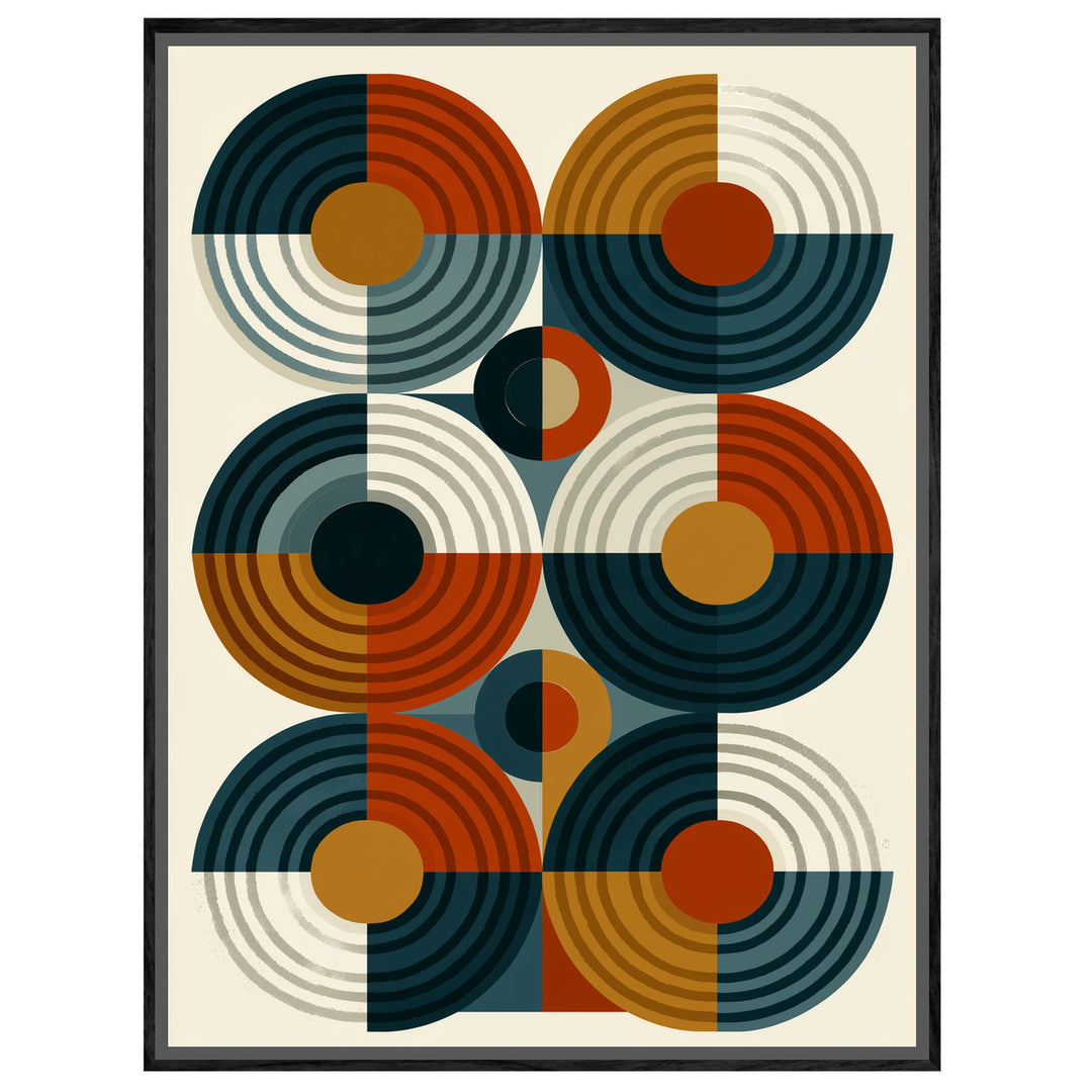 Retro Kreise im Rhythmus Leinwandbild – Leinwandbild