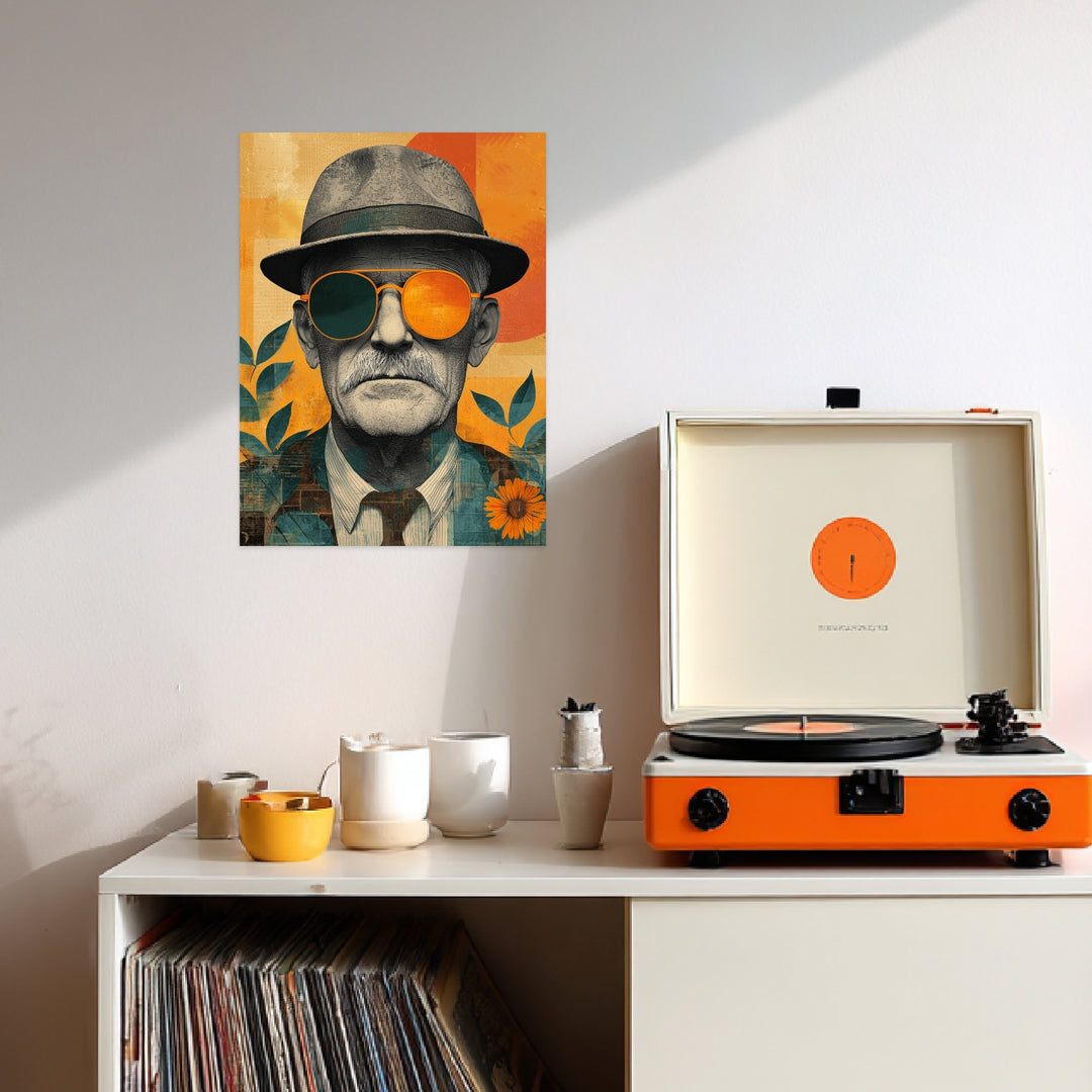 Retro Sonnenbrille Poster Retro – mattes Kunstdruck-Papier – Ansicht 3