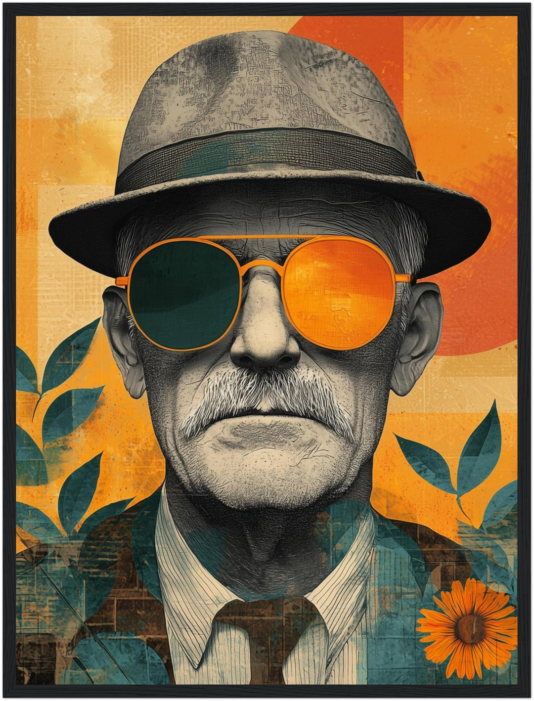 Retro Sonnenbrille Poster Retro – mattes Kunstdruck-Papier – Ansicht 5