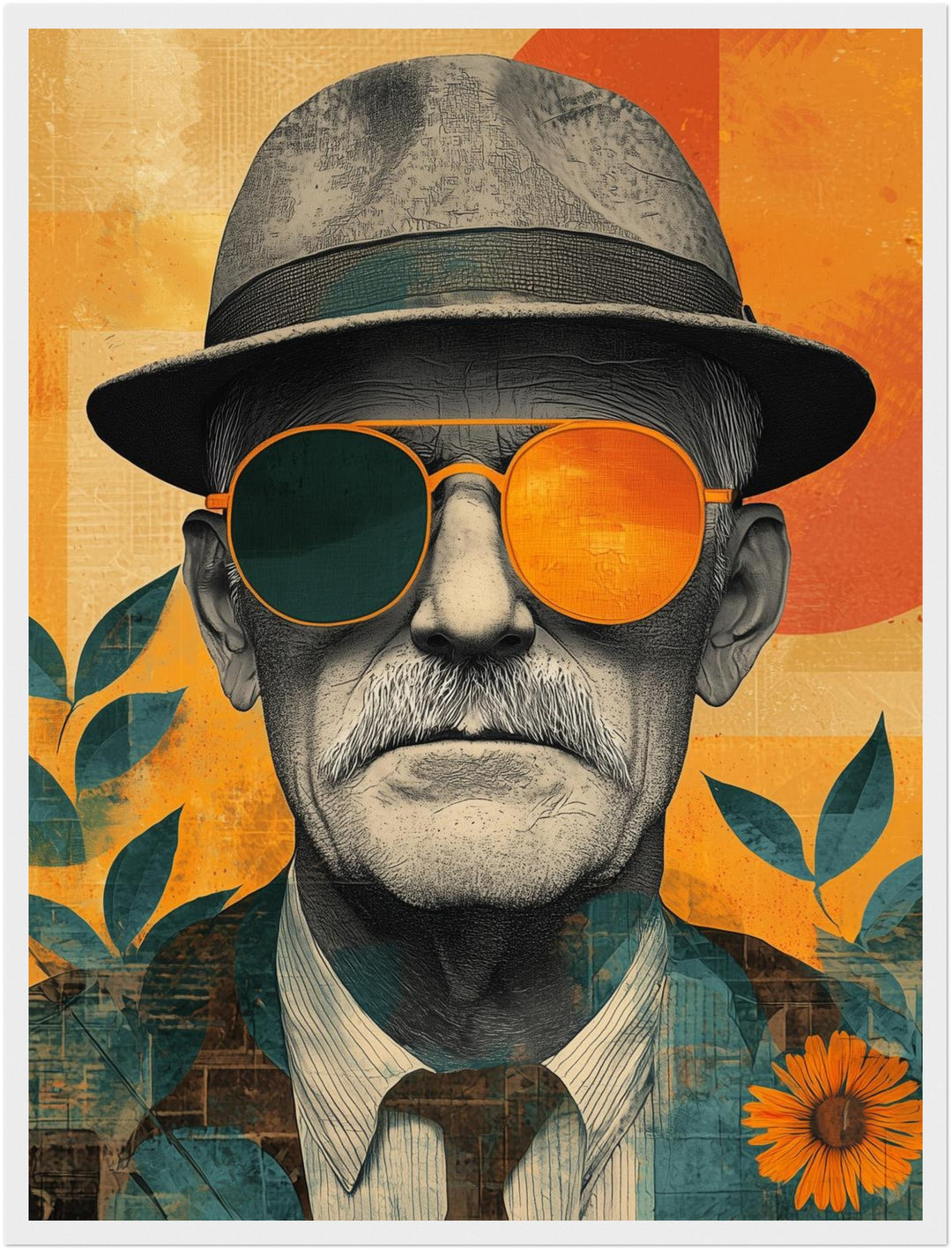 Retro Sonnenbrille Poster Retro – mattes Kunstdruck-Papier – Ansicht 6