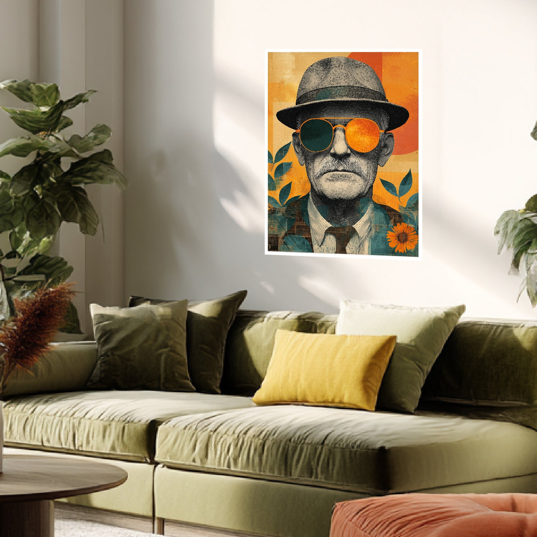Retro Sonnenbrille Poster Retro – mattes Kunstdruck-Papier – Ansicht 4