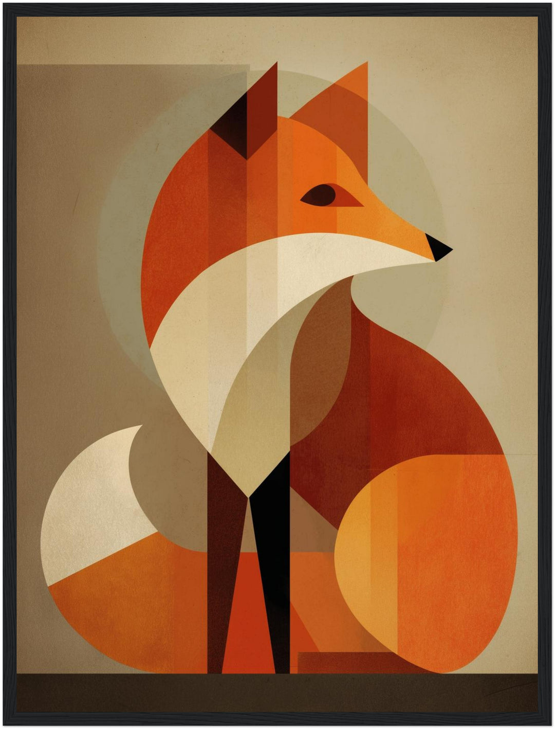 Ruhender Fuchs Poster abstrakt – mattes Kunstdruck-Papier – Ansicht 5