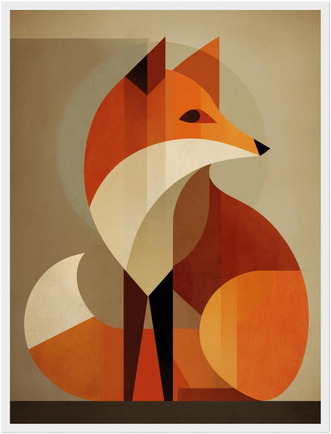 Ruhender Fuchs Poster abstrakt – mattes Kunstdruck-Papier – Ansicht 4