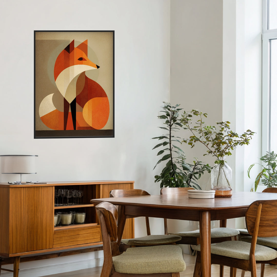 Ruhender Fuchs Poster abstrakt – mattes Kunstdruck-Papier – Ansicht 3