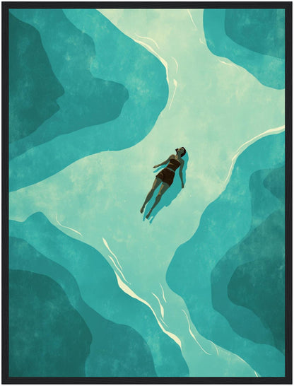 Schwimmende Person Wasser Poster