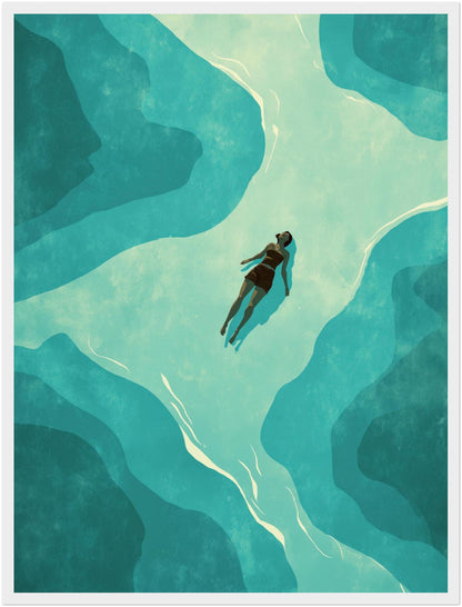 Schwimmende Person Wasser Poster