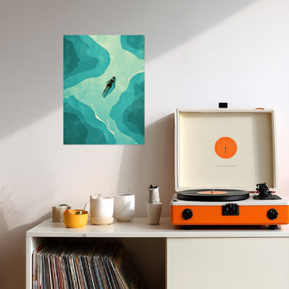 Schwimmende Person Wasser Poster