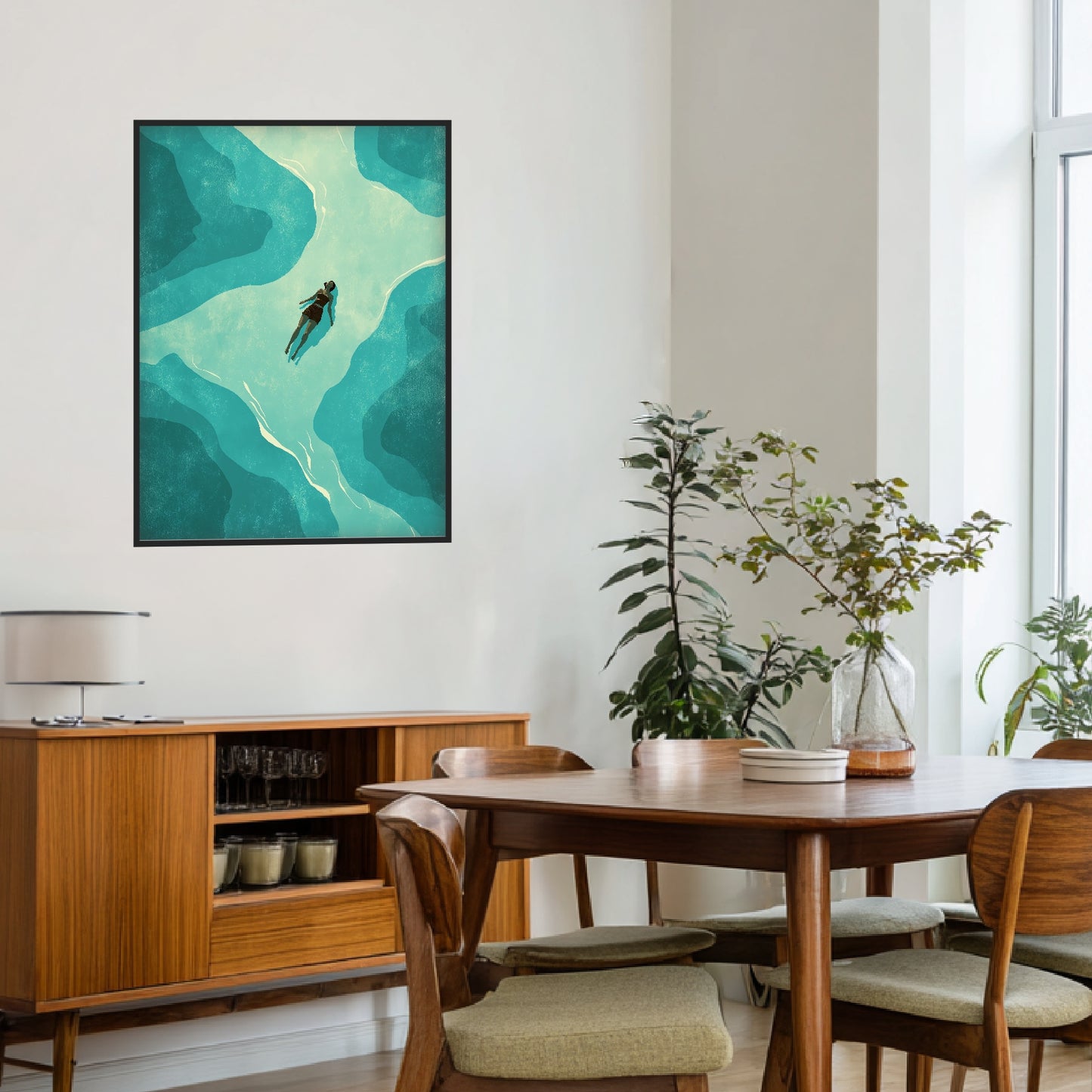 Schwimmende Person Wasser Poster