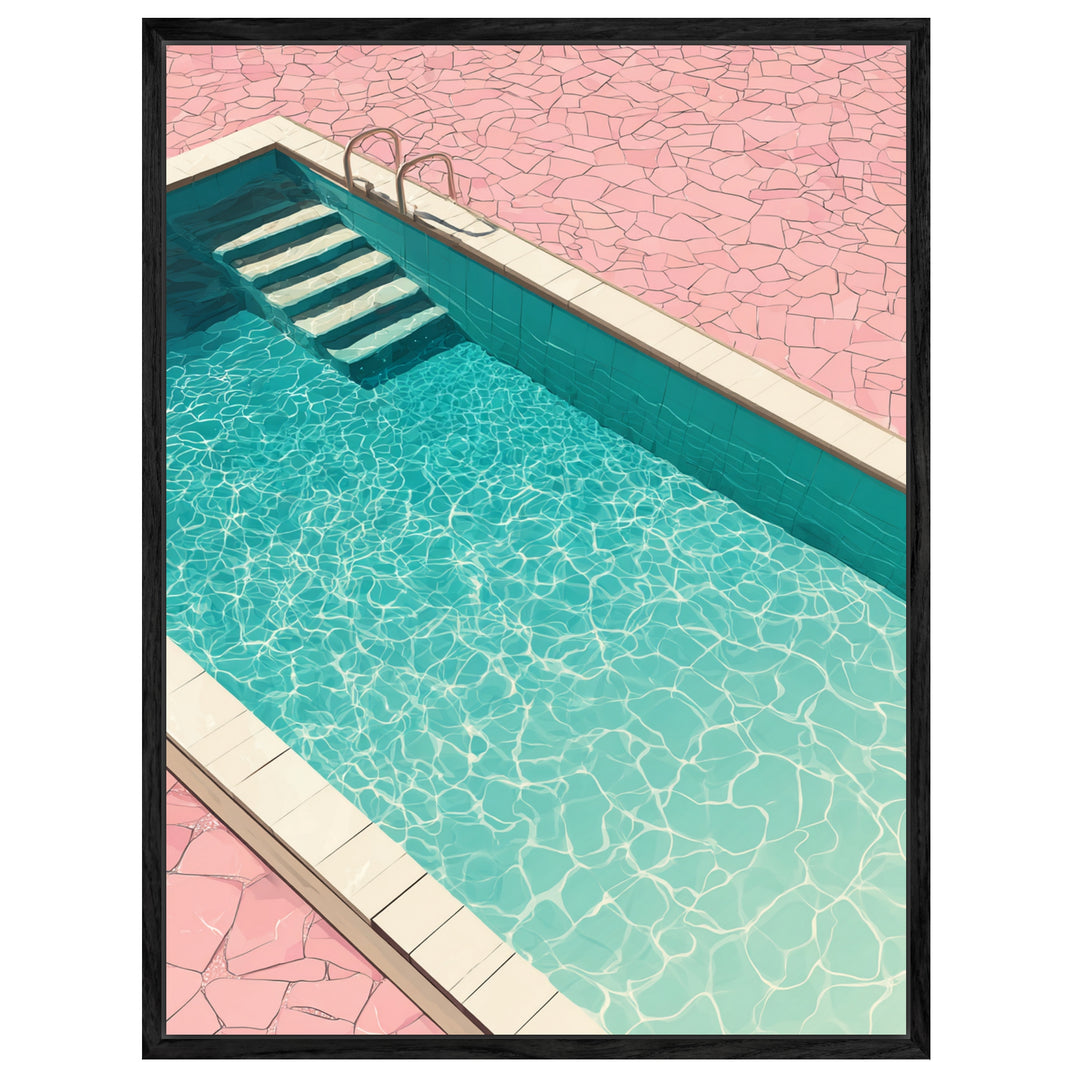 Rosa Pool im Sommer Leinwandbild – Leinwandbild