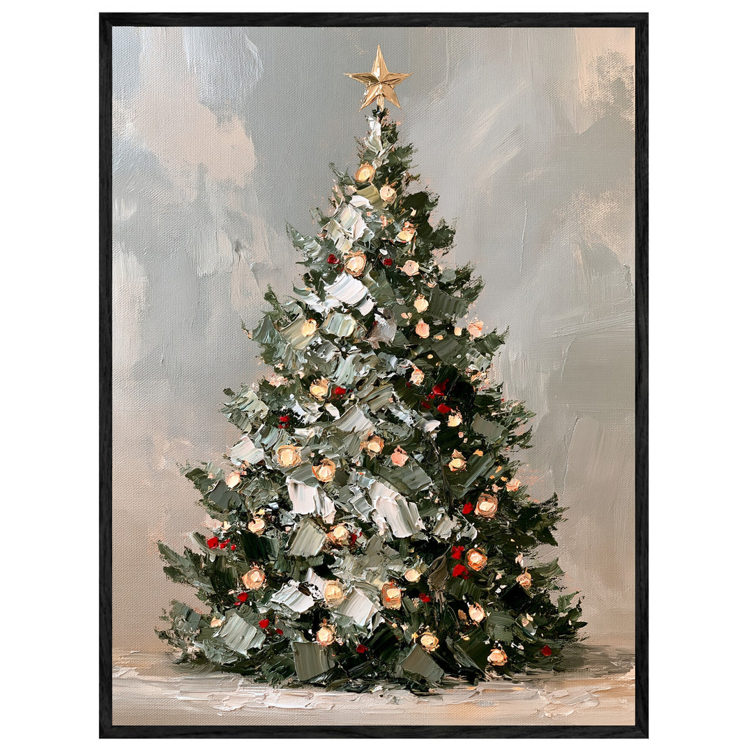 Leuchtender Weihnachtsbaum Retro Leinwand