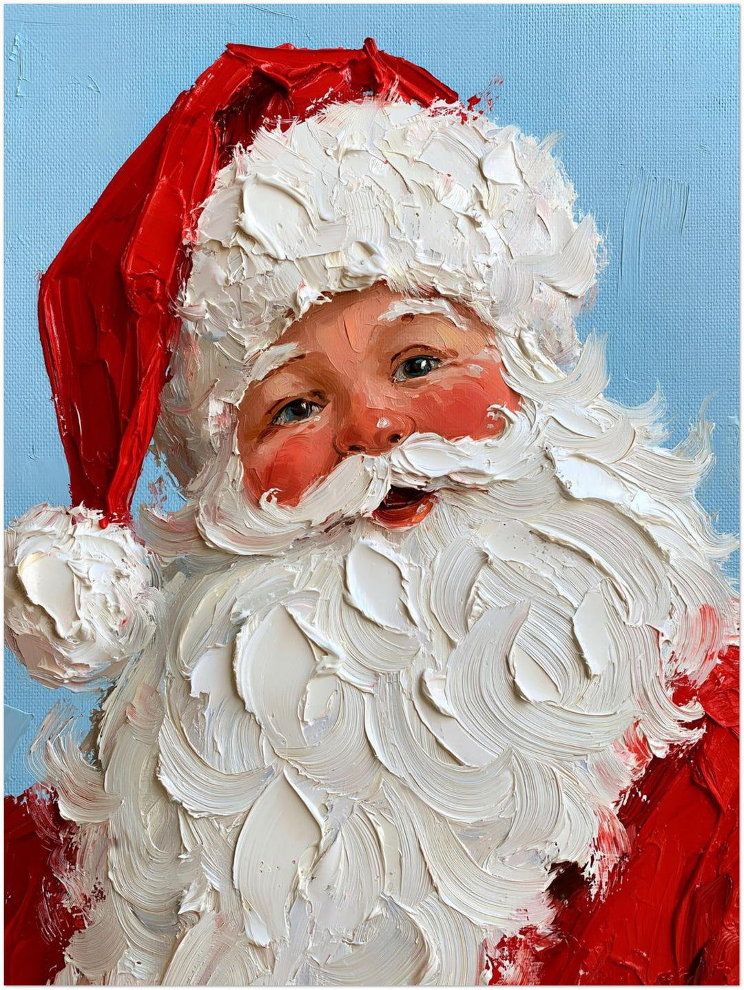 Froher Weihnachtsmann Retro Poster – Ohne Rahmen – Produktfoto