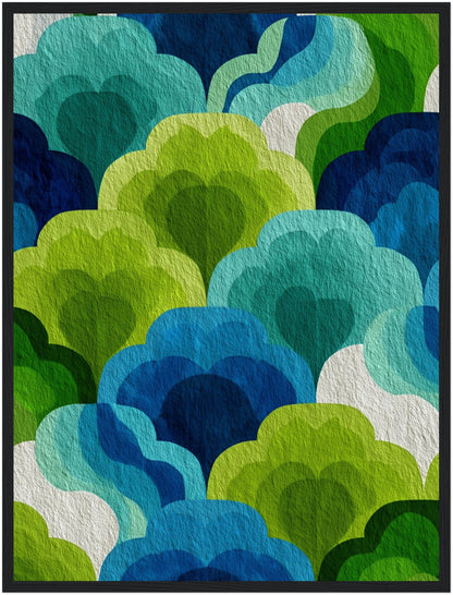 Wolken Formen Muster Poster