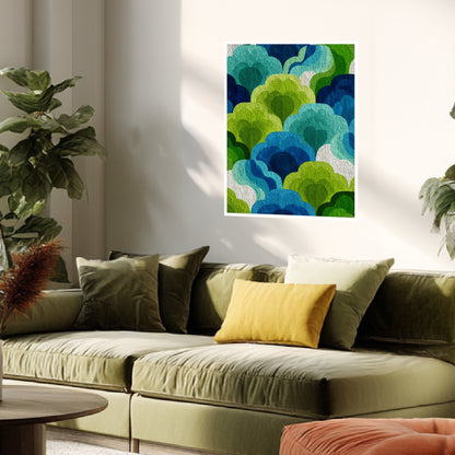 Wolken Formen Muster Poster