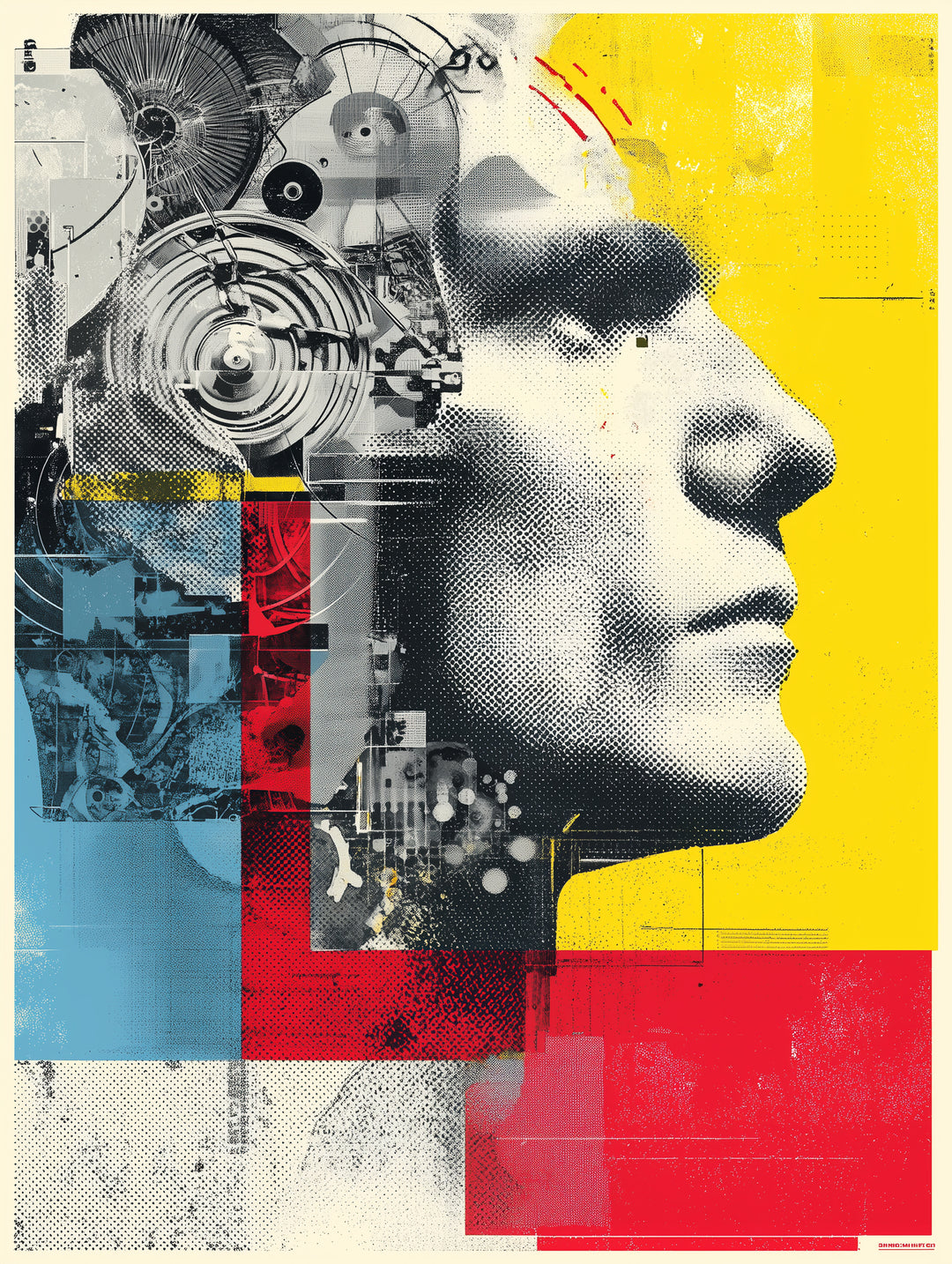 Roboter Mensch Fusion  – Wandkunst