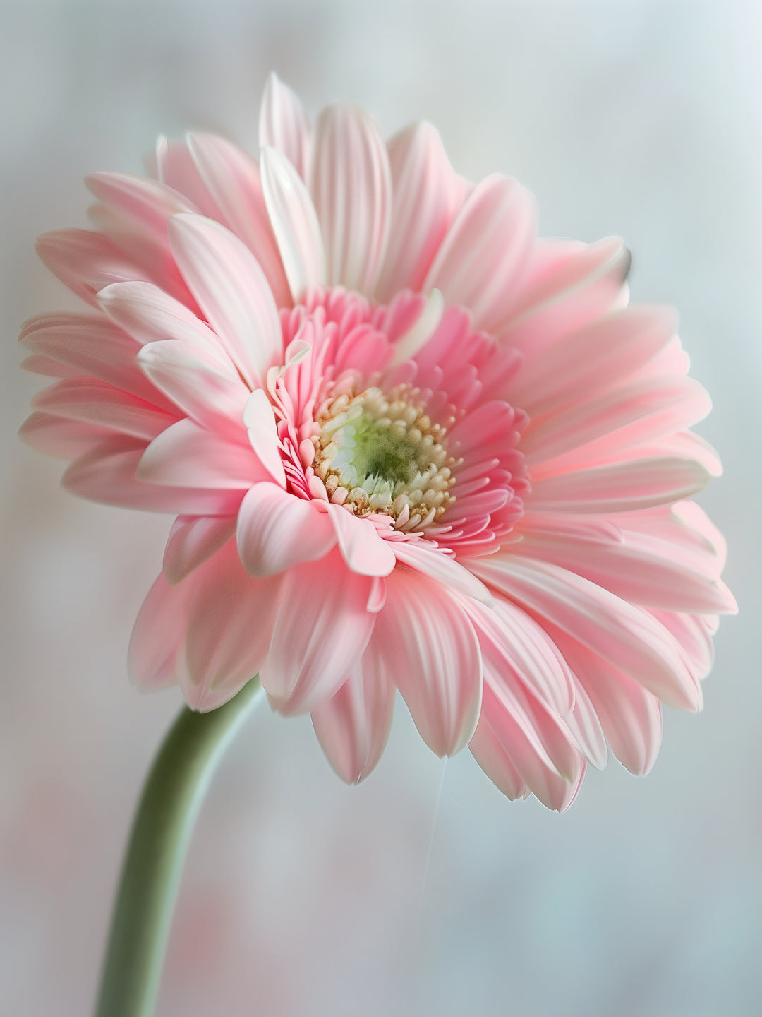 Rosa Gerbera Nahaufnahme Landschaft – Wandkunst