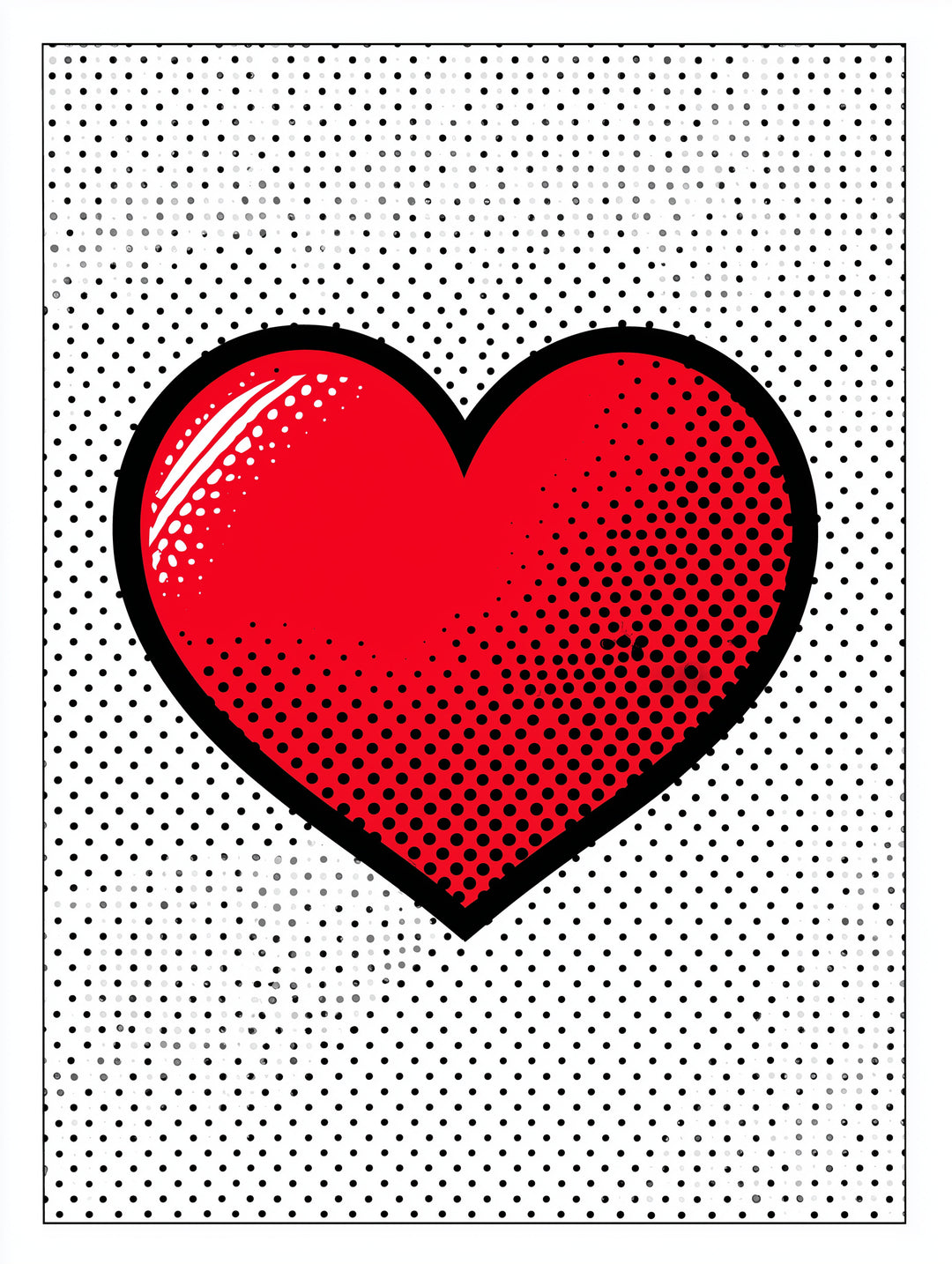 Rotes Herz Symbol  – Wandkunst