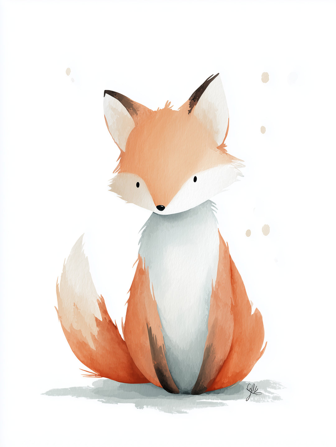 Ruhender Fuchs Illustration  – Wandkunst