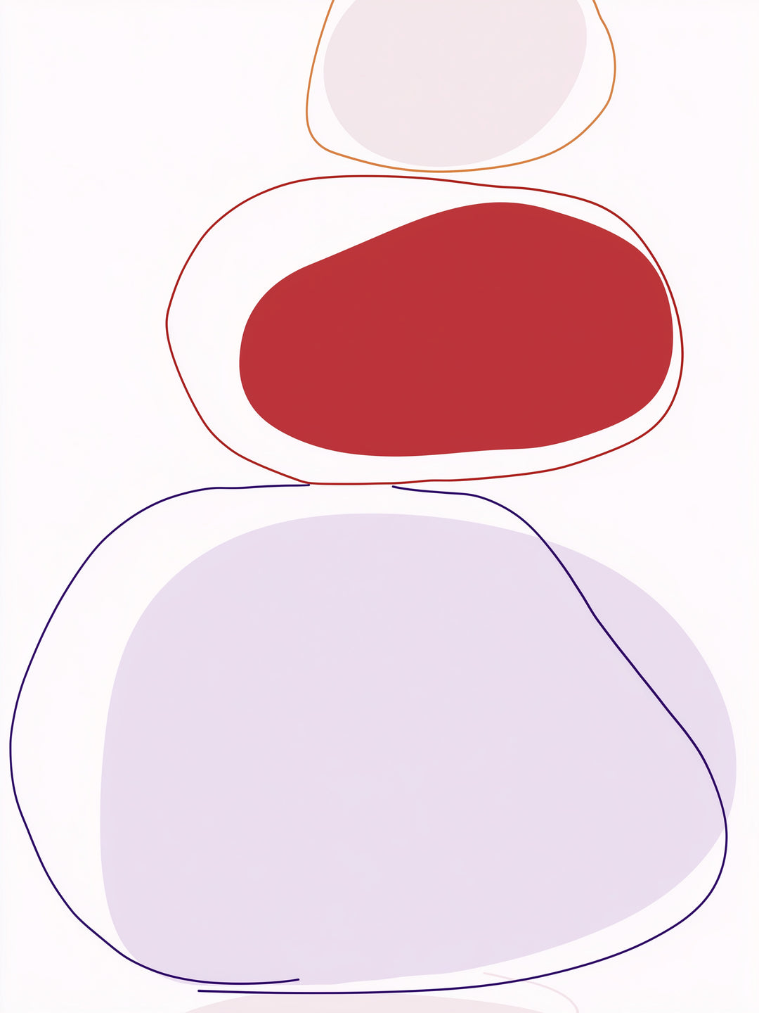 Abstrakte Farbformen Dopamin – Wandkunst