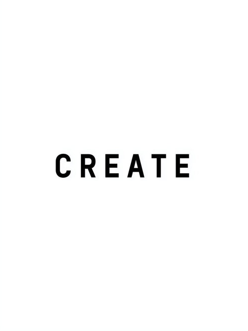 Schriftzug Create als Sprüche Leinwandbild