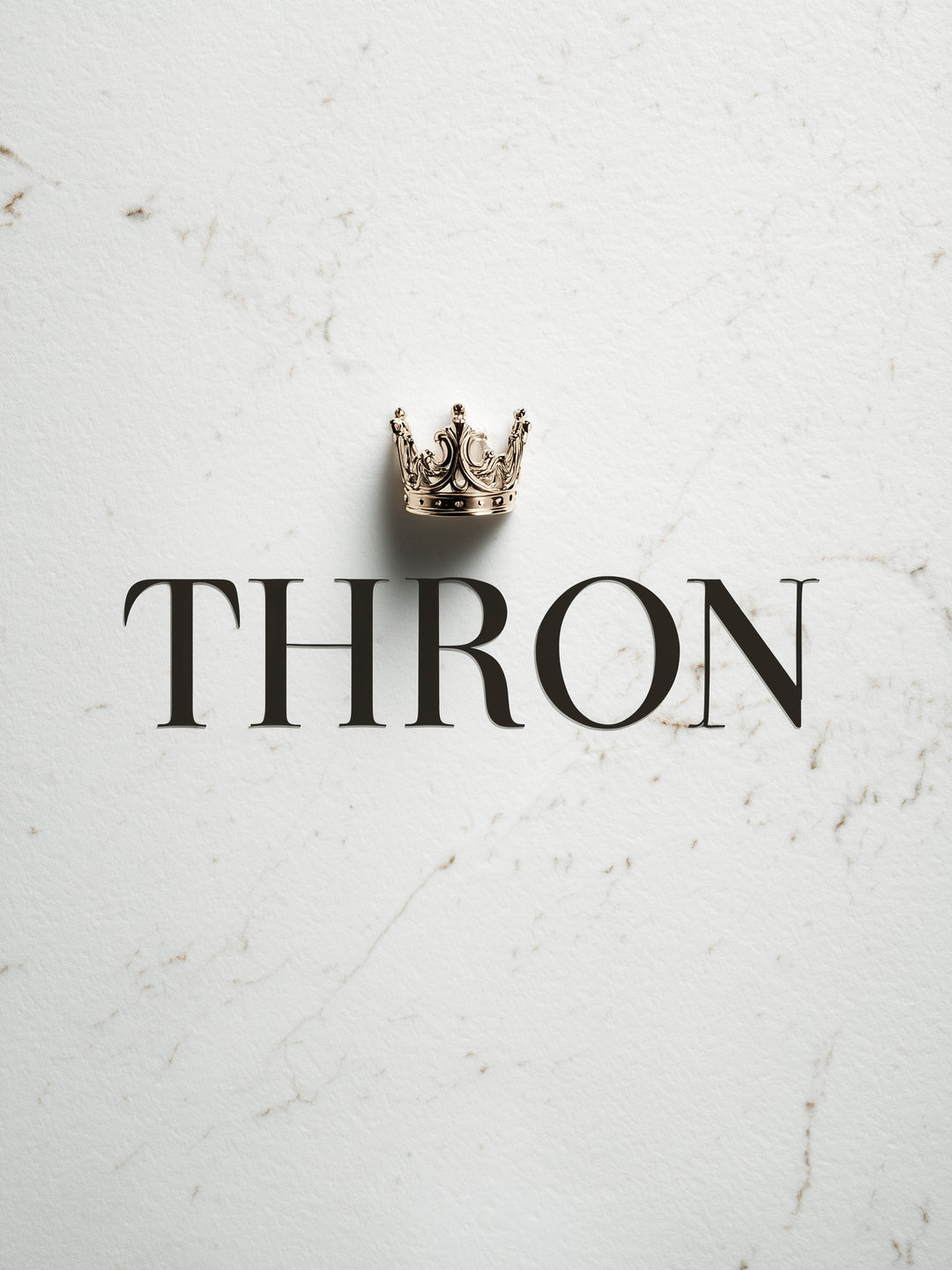 Schriftzug Thron mit Krone  – Wandkunst