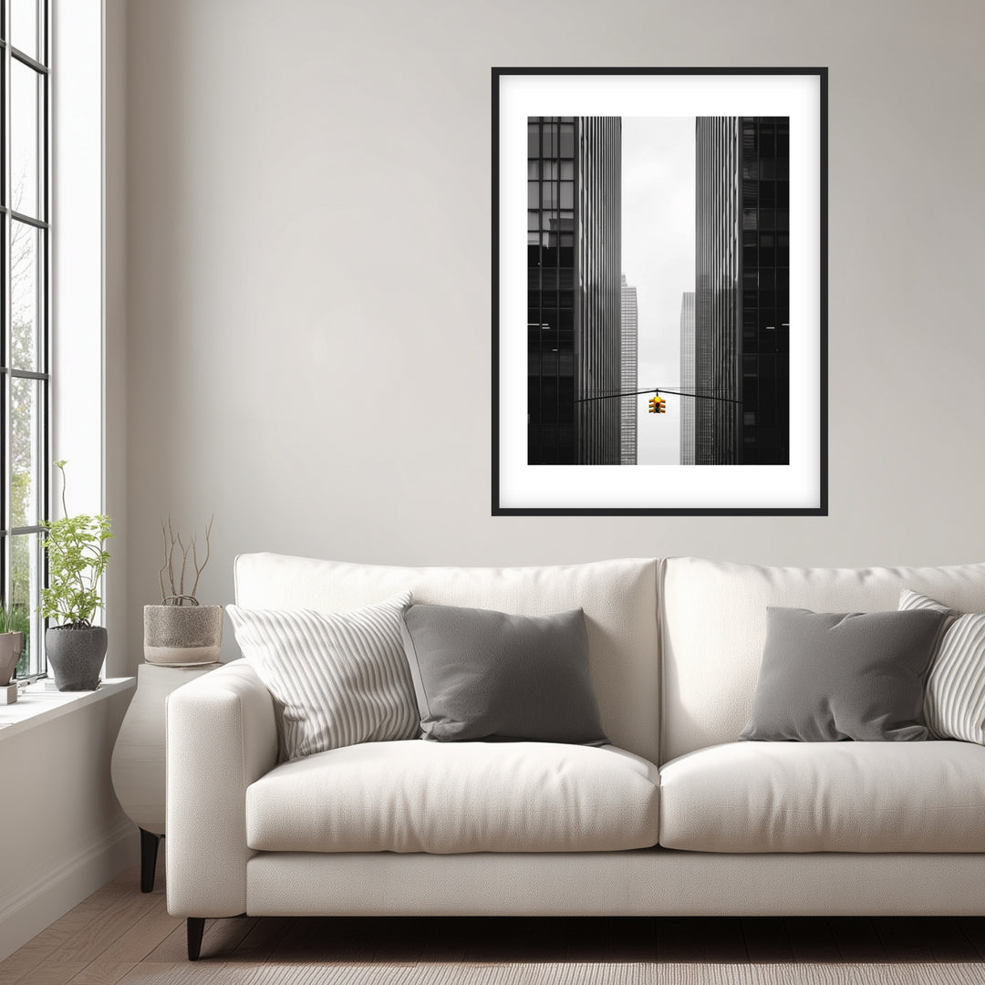 Ampel zwischen Hochhäusern New York Poster abstrakt – mattes Kunstdruck-Papier – Ansicht 4